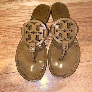 Tory Burch Miller Patent Sandal - Tan